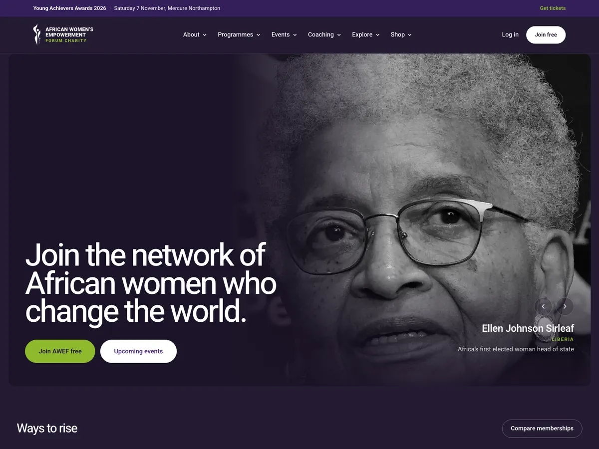 The AWEF charity website