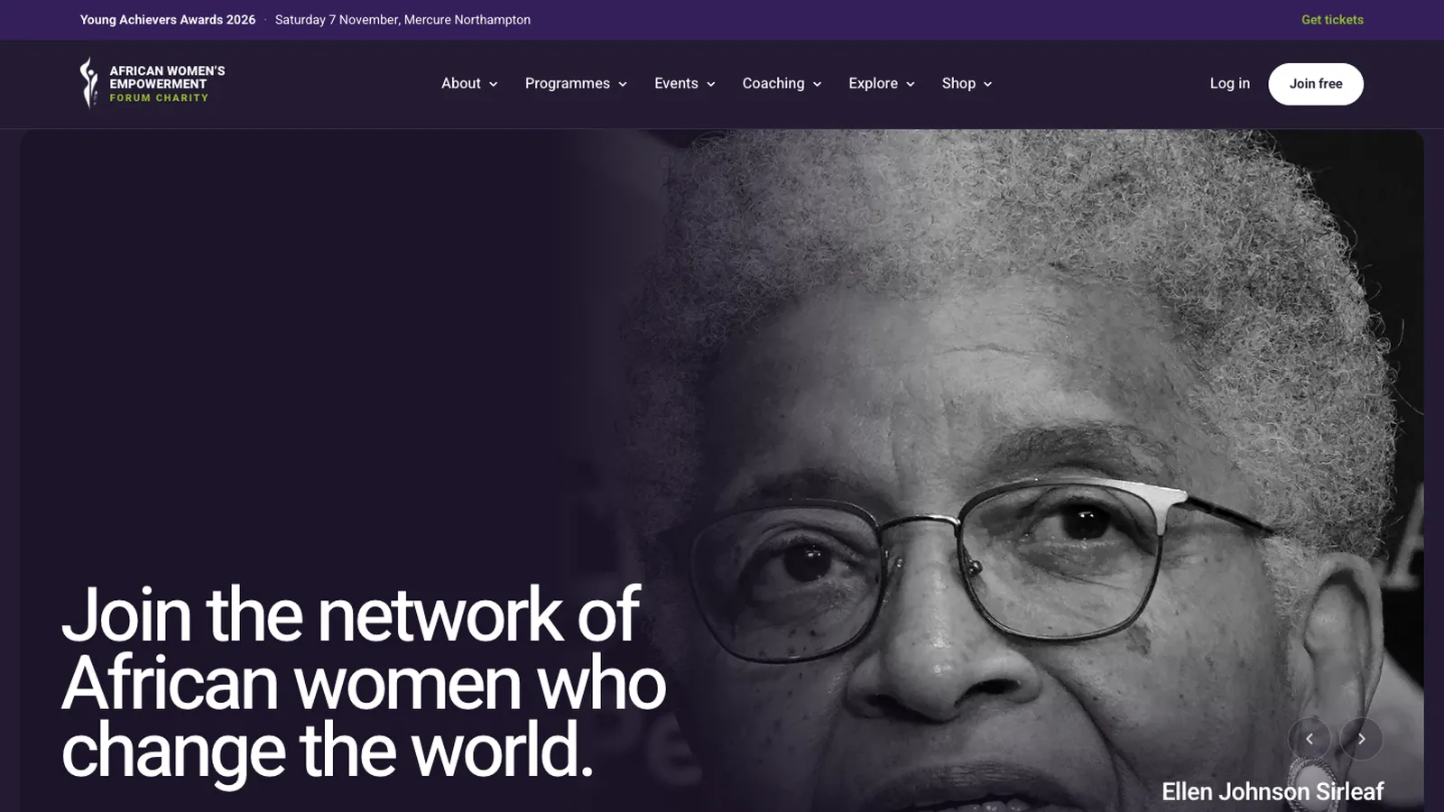 The AWEF charity website