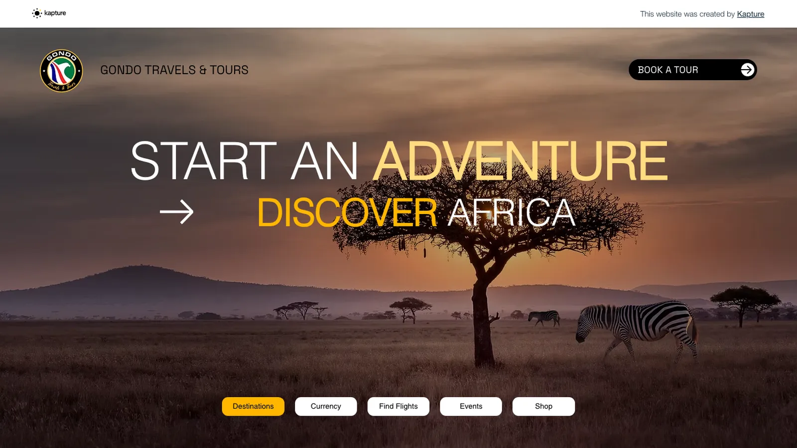 The Gondo Travels website