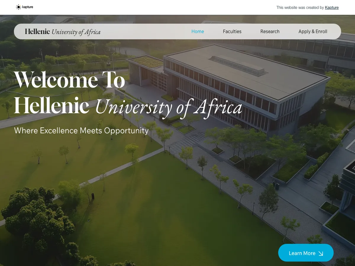 The Hellenic University of Africa website