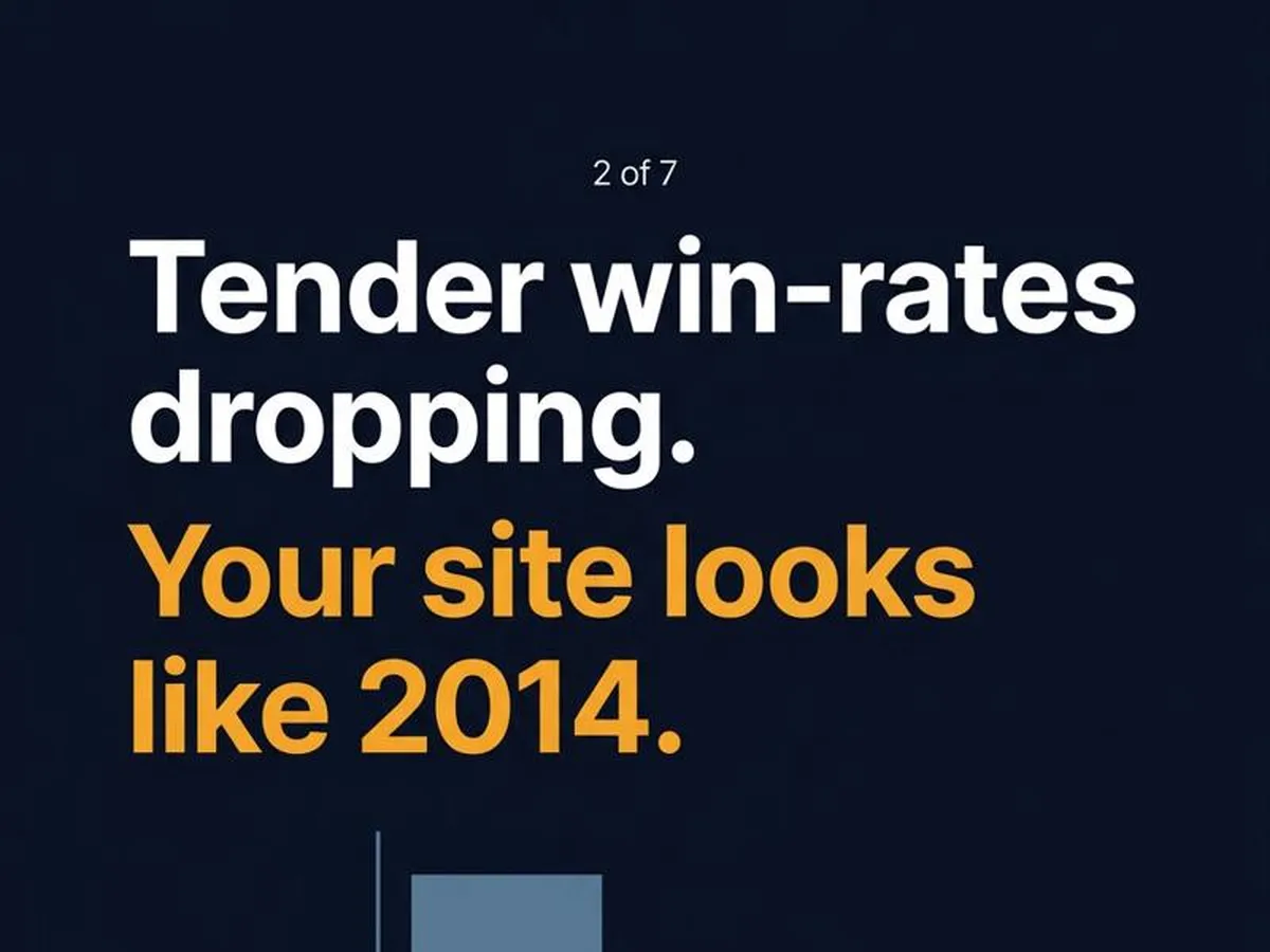 LinkedIn carousel: tender win-rates dropping