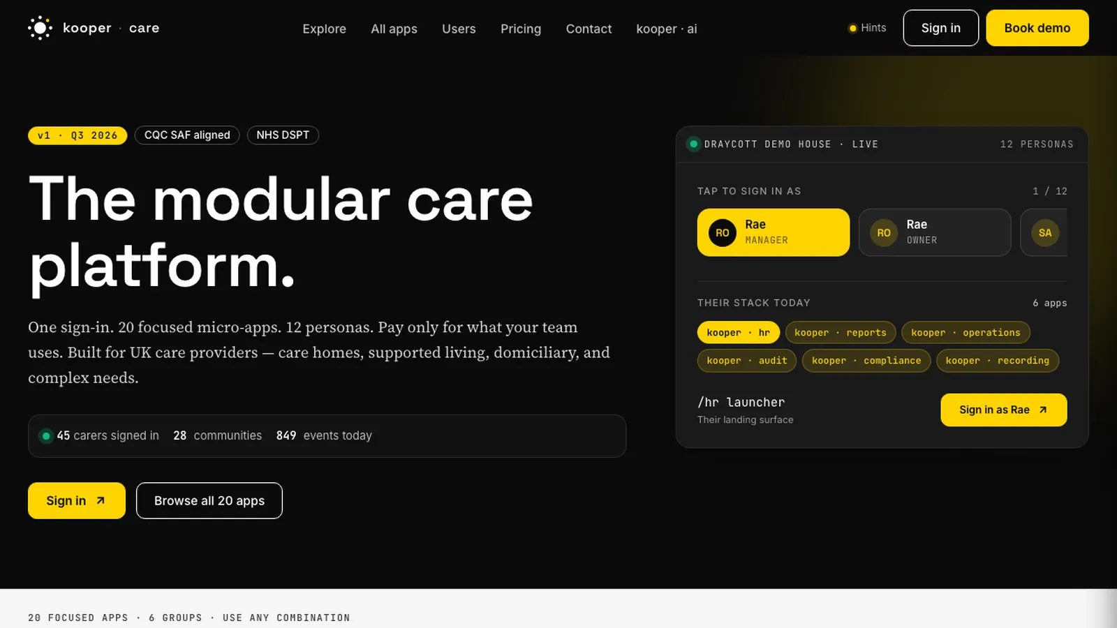 The Kooper care platform
