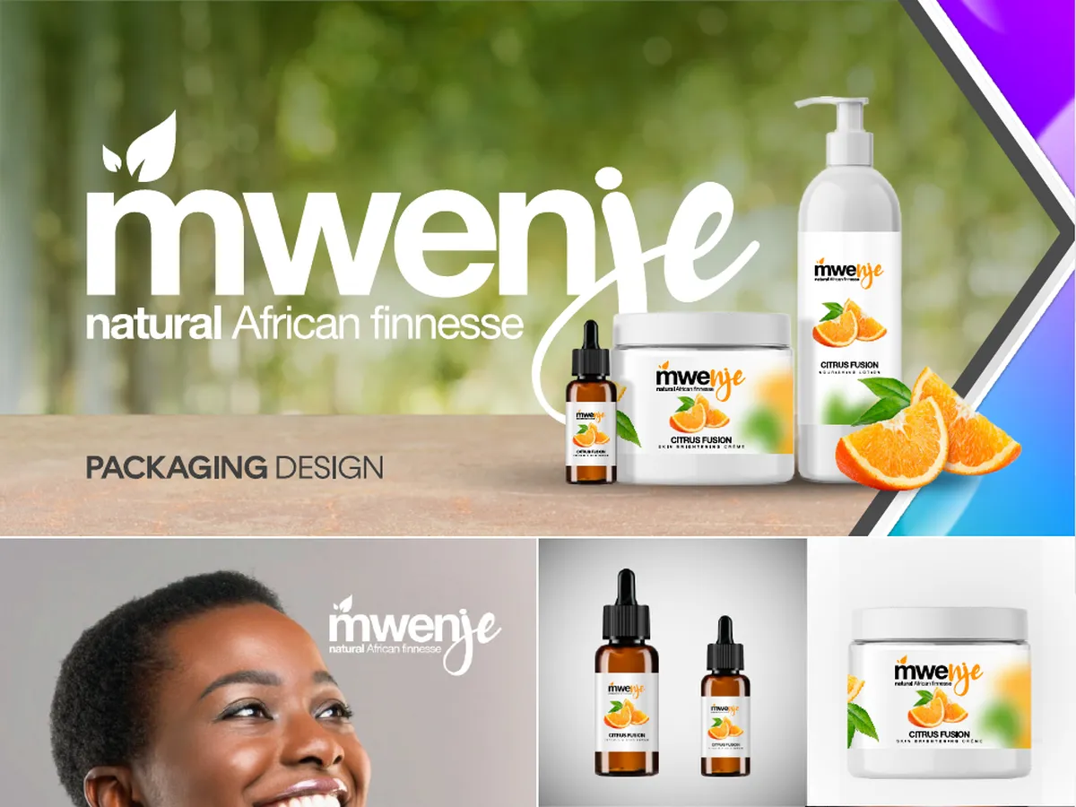 Mwenje citrus skincare packaging