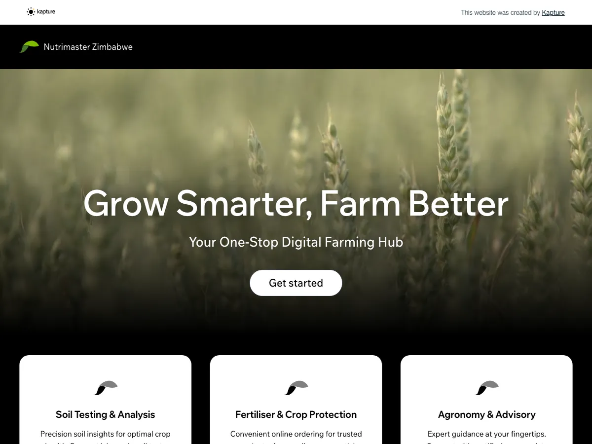 The Nutrimaster website