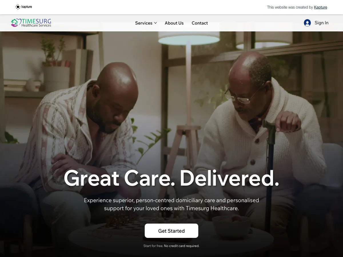 The Timesurg Healthcare website