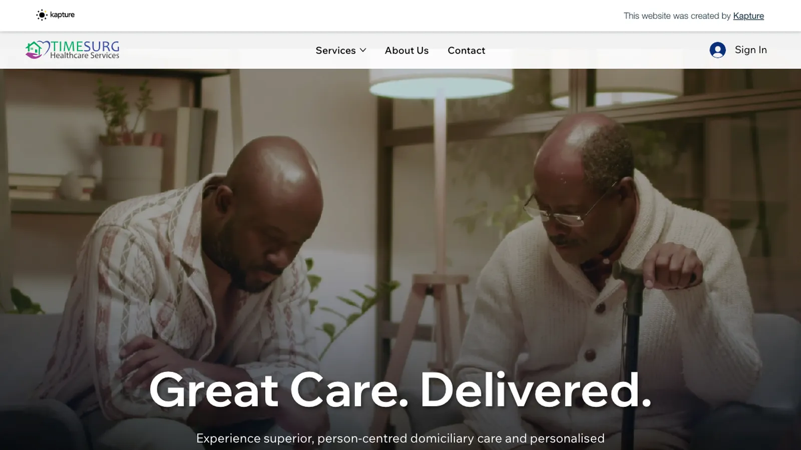 The Timesurg Healthcare website